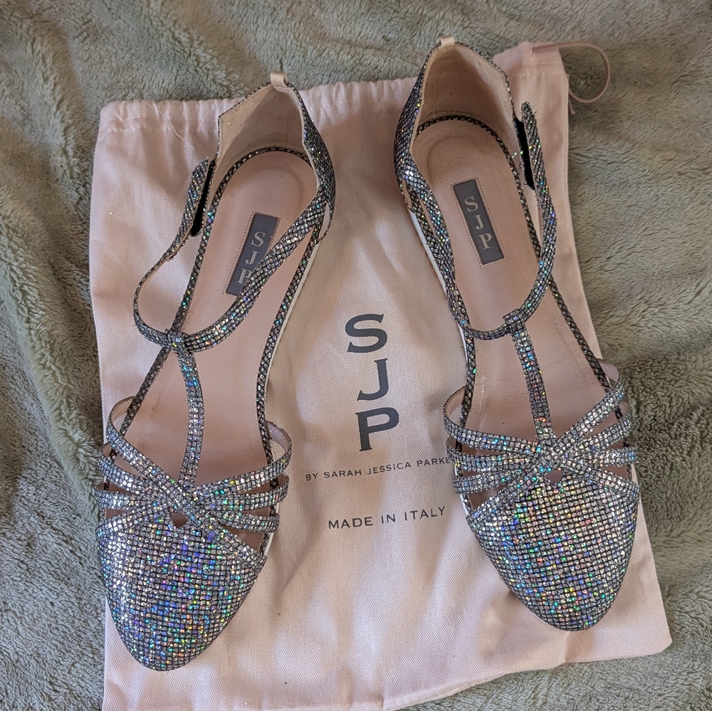 SJP Glitter Sneaker Carrie Flats - Picture 7 of 8